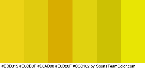 #EDD315 #E0CB0F #D8AD00 #E0D20F #CCC102 #E8E404 Colors