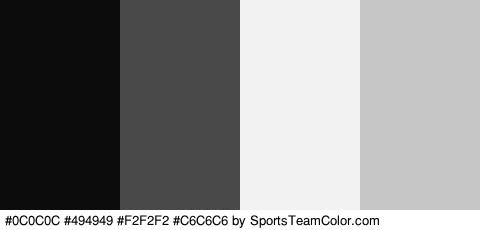 #0C0C0C #494949 #F2F2F2 #C6C6C6 Colors