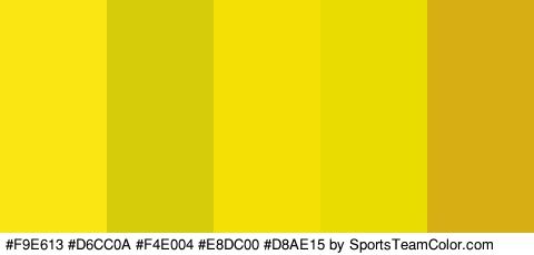 #F9E613 #D6CC0A #F4E004 #E8DC00 #D8AE15 Colors