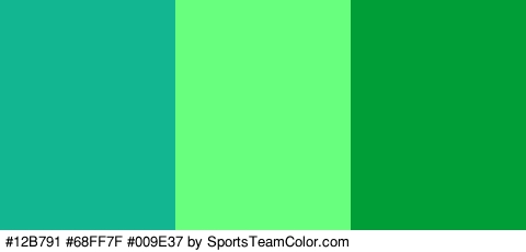 #12B791 #68FF7F #009E37 Colors