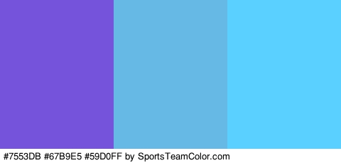 #7553DB #67B9E5 #59D0FF Colors