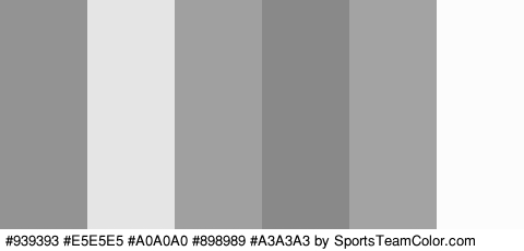 #939393 #E5E5E5 #A0A0A0 #898989 #A3A3A3 #FCFCFC Colors