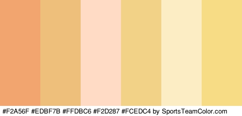 #F2A56F #EDBF7B #FFDBC6 #F2D287 #FCEDC4 #F7DC85 Colors