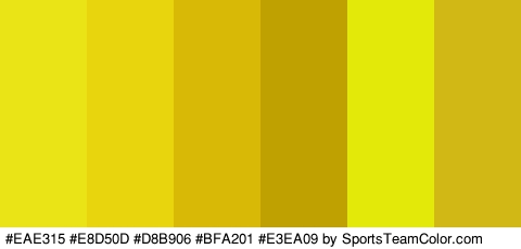 #EAE315 #E8D50D #D8B906 #BFA201 #E3EA09 #D1B814 Colors