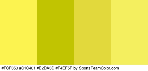 #FCF350 #C1C401 #E2DA3D #F4EF5F Colors