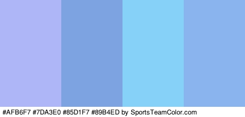 #AFB6F7 #7DA3E0 #85D1F7 #89B4ED Colors