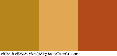 #B7861B #E0A650 #B24A1A Colors