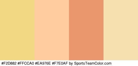 #F2D882 #FFCCA0 #EA976E #F7E0AF Colors