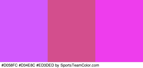 #D058FC #D34E8C #ED3DED Colors