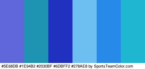 #5E68DB #1E94B2 #2030BF #6DBFF2 #278AE8 #1FB6D1 Colors