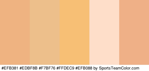 #EFB381 #EDBF8B #F7BF76 #FFDEC9 #EFB088 Colors