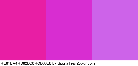 #E81EA4 #D82DD0 #CD63E8 Colors