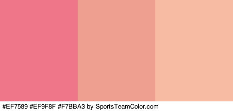 #EF7589 #EF9F8F #F7BBA3 Colors