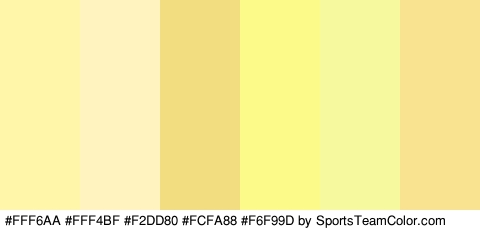 #FFF6AA #FFF4BF #F2DD80 #FCFA88 #F6F99D #F9E390 Colors