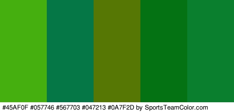 #45AF0F #057746 #567703 #047213 #0A7F2D Colors