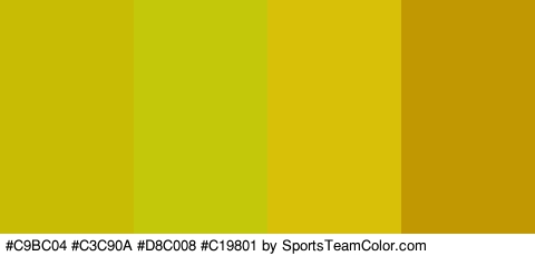 #C9BC04 #C3C90A #D8C008 #C19801 Colors