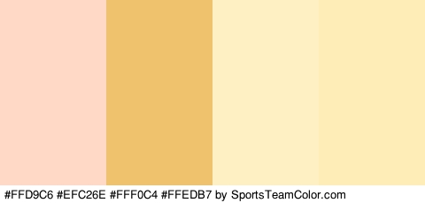 #FFD9C6 #EFC26E #FFF0C4 #FFEDB7 Colors