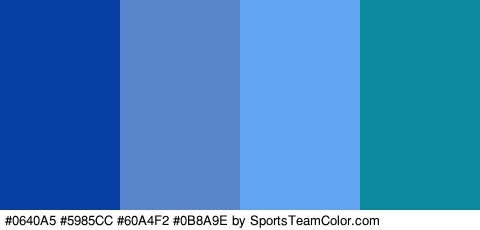 #0640A5 #5985CC #60A4F2 #0B8A9E Colors