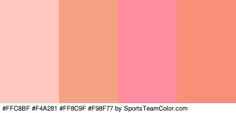 #FFC8BF #F4A281 #FF8C9F #F98F77 Colors