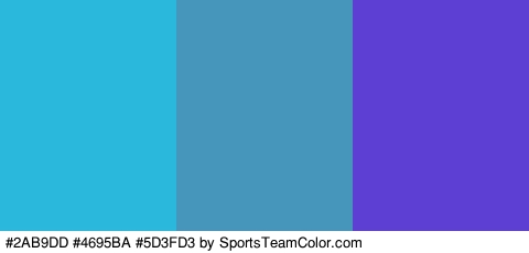 #2AB9DD #4695BA #5D3FD3 Colors