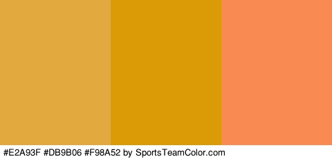 #E2A93F #DB9B06 #F98A52 Colors