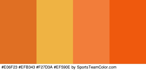 #E06F23 #EFB343 #F27D3A #EF590E Colors