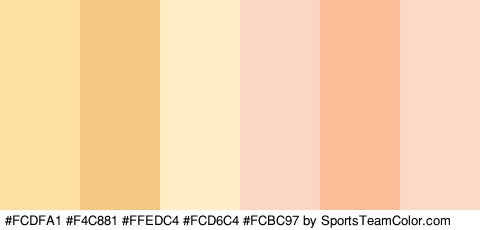 #FCDFA1 #F4C881 #FFEDC4 #FCD6C4 #FCBC97 #FCD8C7 Colors