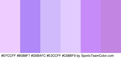 #EFCCFF #B088F7 #D0BAFC #E2CCFF #C68BF9 #C385E2 Colors