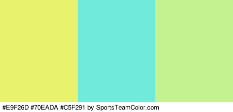 #E9F26D #70EADA #C5F291 Colors