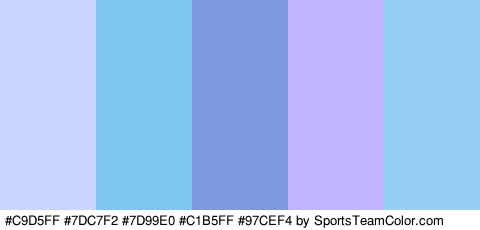 #C9D5FF #7DC7F2 #7D99E0 #C1B5FF #97CEF4 Colors