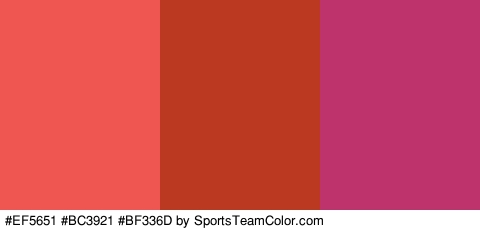 #EF5651 #BC3921 #BF336D Colors