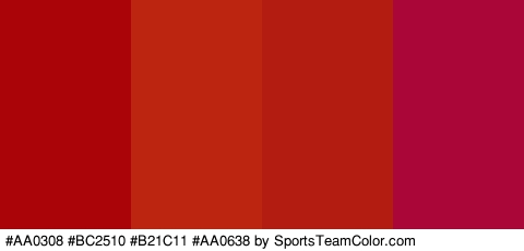 #AA0308 #BC2510 #B21C11 #AA0638 Colors