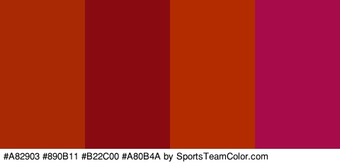 #A82903 #890B11 #B22C00 #A80B4A Colors