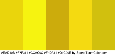 #EAD40B #F7F311 #CCAC0C #F4DA11 #D1C00E Colors