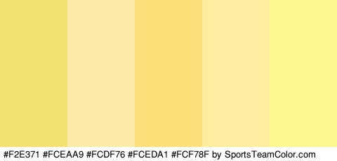 #F2E371 #FCEAA9 #FCDF76 #FCEDA1 #FCF78F Colors