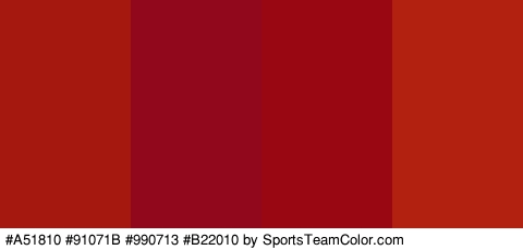 #A51810 #91071B #990713 #B22010 Colors