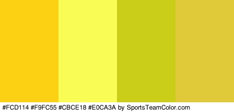 #FCD114 #F9FC55 #CBCE18 #E0CA3A Colors