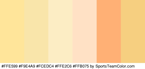 #FFE599 #F9E4A9 #FCEDC4 #FFE2C6 #FFB075 #F7CF80 Colors