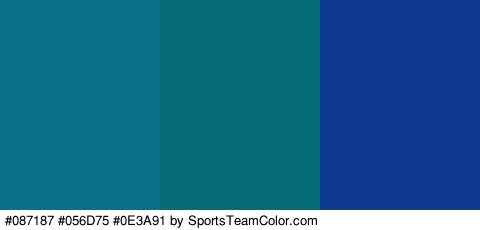 #087187 #056D75 #0E3A91 Colors