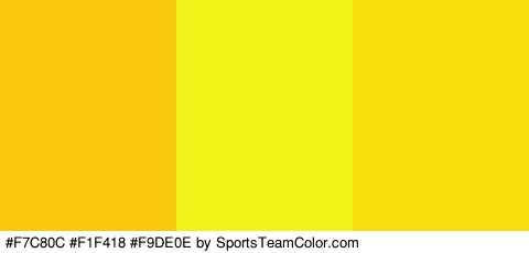 #F7C80C #F1F418 #F9DE0E Colors