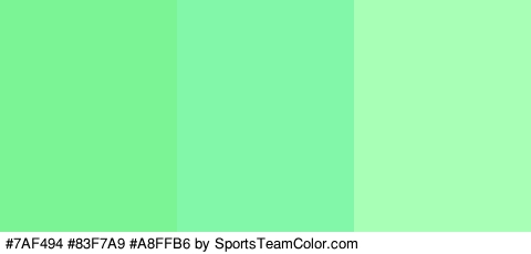 #7AF494 #83F7A9 #A8FFB6 Colors