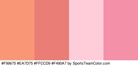 #F99675 #EA7D75 #FFCCD9 #F490A7 Colors