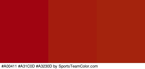 #A00411 #A31C0D #A3230D Colors