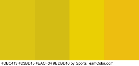 #DBC413 #D3BD15 #EACF04 #EDBD10 Colors