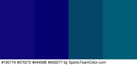 #10077A #070272 #04456B #005D77 Colors