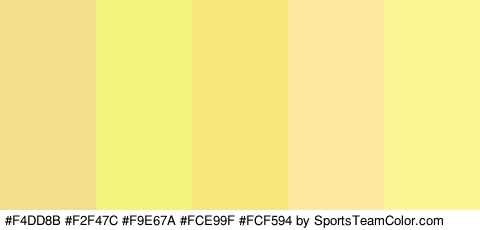 #F4DD8B #F2F47C #F9E67A #FCE99F #FCF594 Colors