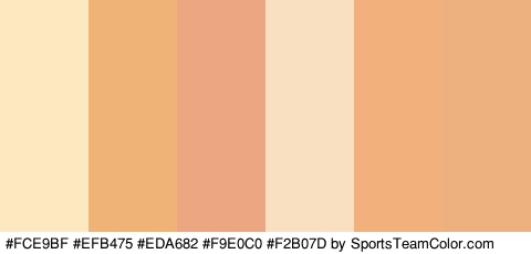 #FCE9BF #EFB475 #EDA682 #F9E0C0 #F2B07D #EDB180 Colors