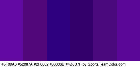 #5F09A0 #52087A #2F0082 #33006B #4B0B7F #5A0696 Colors