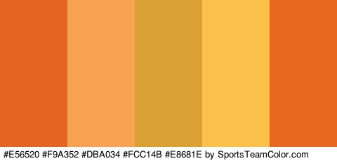 #E56520 #F9A352 #DBA034 #FCC14B #E8681E Colors