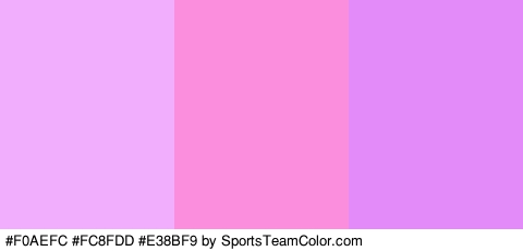 #F0AEFC #FC8FDD #E38BF9 Colors